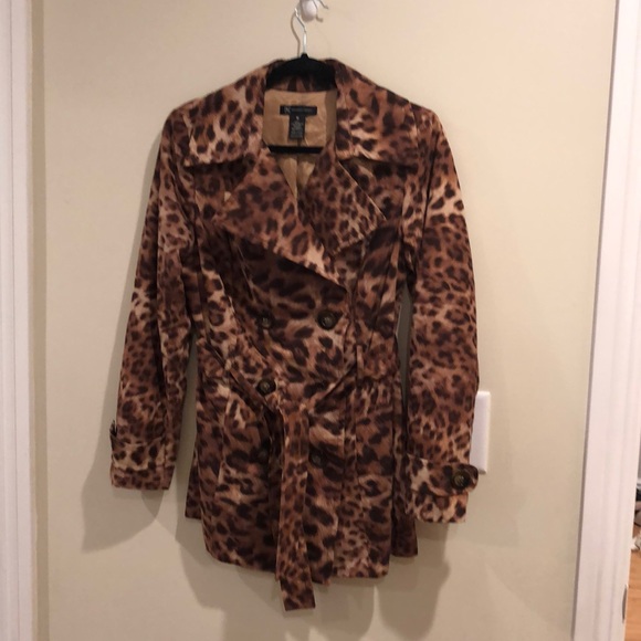 INC International Concepts Jackets & Blazers - Cheetah Print Trench Coat